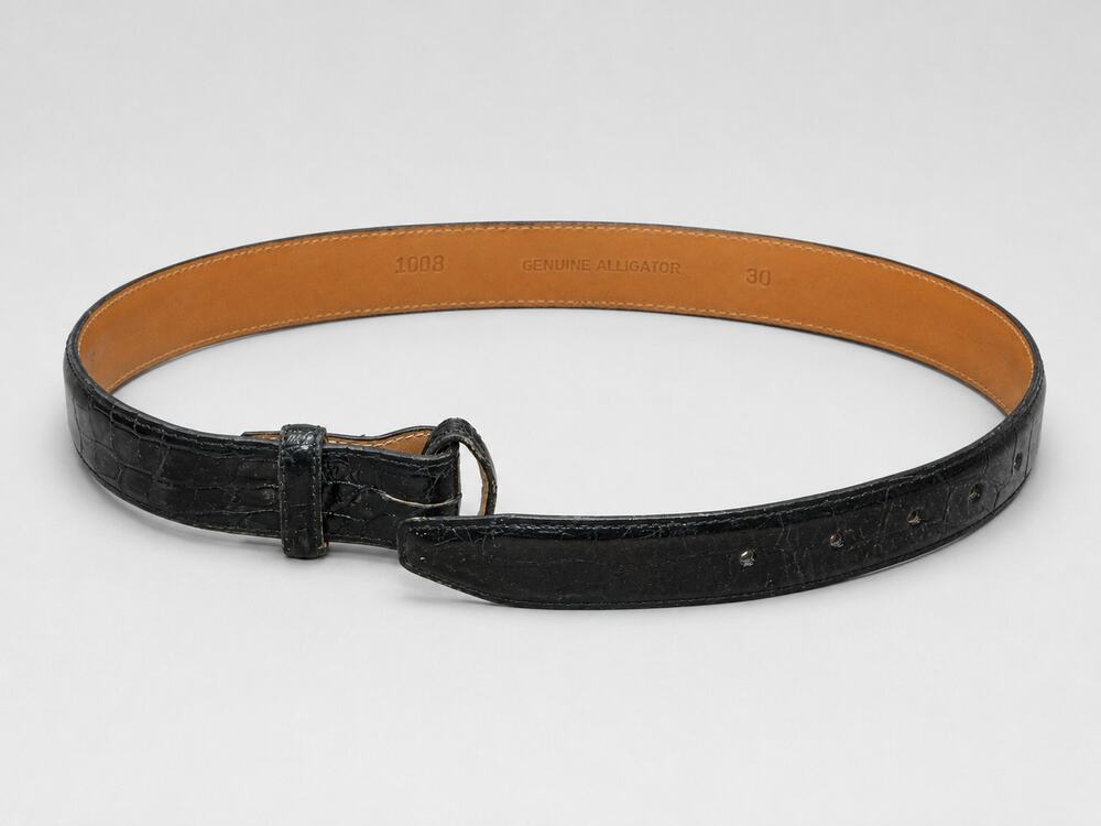Wathne Genuine Black Alligator Belt Model 1008 SIZE 30 NWOT 1.25"